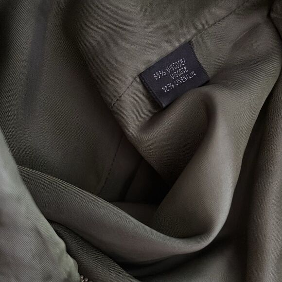 Lafayette 148 Viscose / Linen Dress Pants Green Striped size 6 - Picture 4 of 4